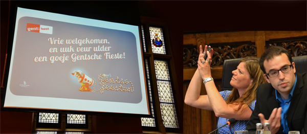 gentse feesten 2013 persconf welkomstbord pancarte